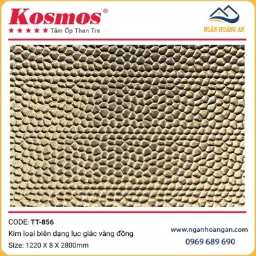 Tấm Than Tre Kim Loại Biên Dạng Lục Giác Vàng Đồng Kosmos TT-856