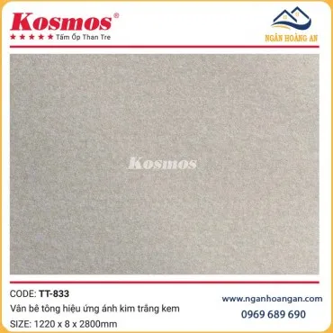Tấm Ốp Than Tre Vân Bê Tông Trắng Kem Kosmos TT-833 