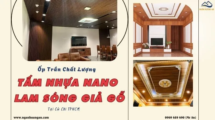 Ốp Trần Chất Lượng Tấm Nhựa Nano Và Lam Sóng Giả Gỗ