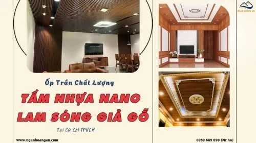 Thi Công Ốp Trần Nano Lam Sóng Nhựa Giả Gỗ Chất Lượng Tại Củ Chi TPHCM
