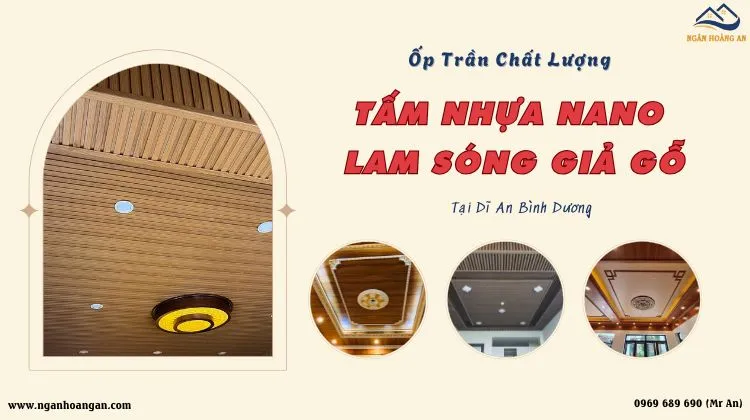 Ốp Trần Chất Lượng Tấm Nhựa Nano Và Lam Sóng Giả Gỗ