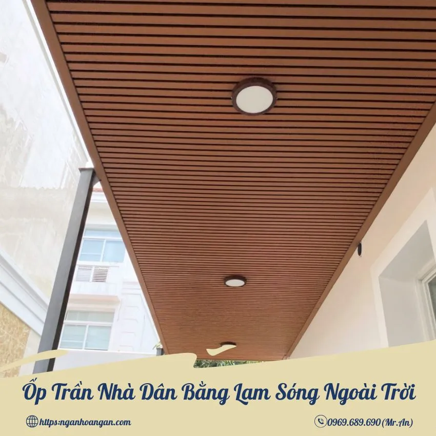 Ốp Trần Nhà Dân Bằng Lam Sóng Ngoài Trời