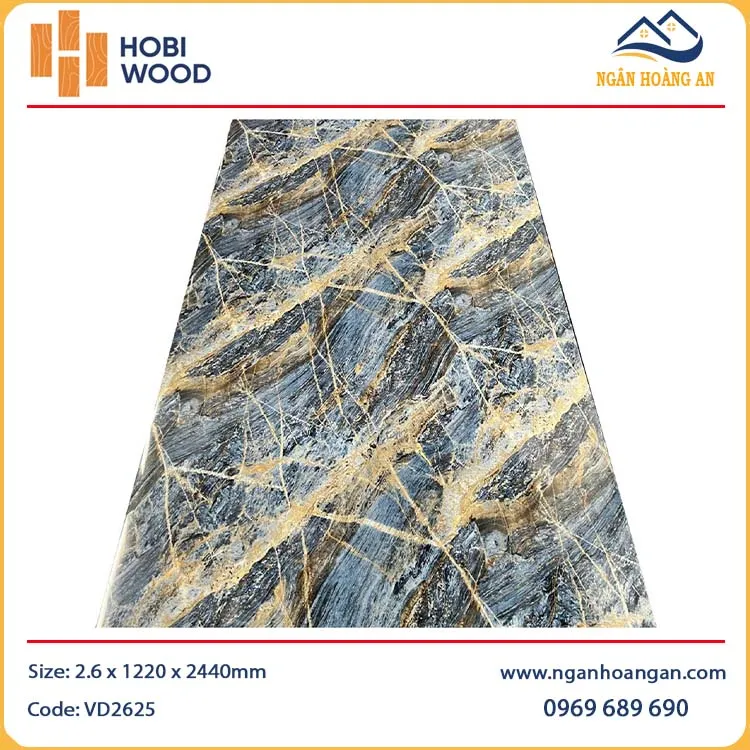 Ốp Tường PVC Giả Đá HobiWood VD2625