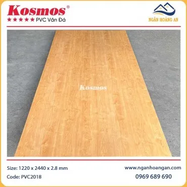 Ốp Tường PVC Giả Vân Đá Kosmos PVC2018 Màu Vân Gỗ