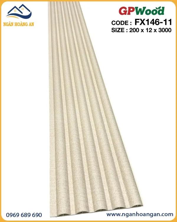 Ốp Tường Lam Sóng Tròn GPWood FX146-11 Vân Vải Vàng Ốp Tường Lam Sóng Tròn GPWood FX146-11 Vân Vải Vàng