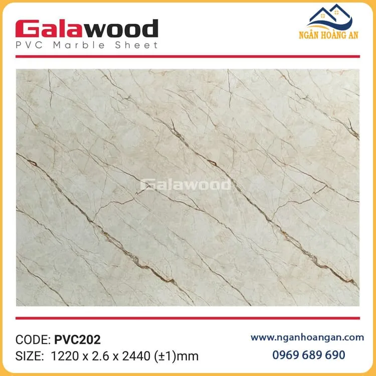Ốp Tường Nhựa PVC Giả Đá Galawood PVC202 Ốp Tường Nhựa PVC Giả Đá Galawood PVC202