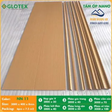 Ốp Tường Ốp Trần Nano Giả Vân Gỗ Glotex NN 11