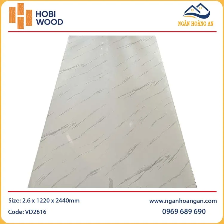 Ốp Tường Tấm Nhựa PVC Giả Đá Vân Mây HobiWood VD2616