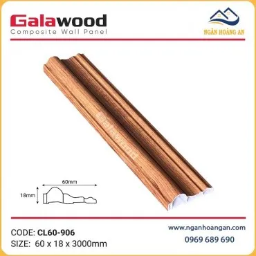 Phào Chỉ Lệch Trang Trí Galawood CL60-906 Giả Vân Gỗ