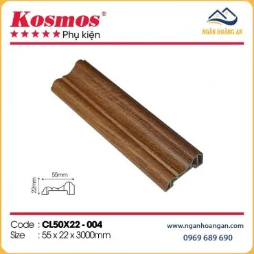 Phào Chỉ Lệch Trang Trí Kosmos CL50x22-004 Giả Vân Gỗ