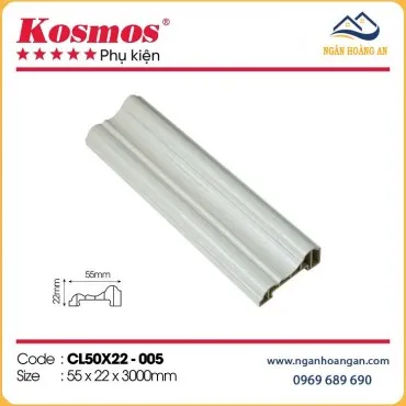 Phào Chỉ Lệch Trang Trí Kosmos CL50x22-005 Màu Trắng Vân Gỗ
