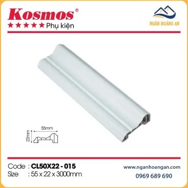 Phào Chỉ Lệch Trang Trí Kosmos CL50x22-015 Màu Trắng Trơn
