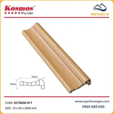 Phào Chỉ Lệch Trang Trí Kosmos VC70X30-017 Giả Vân Gỗ