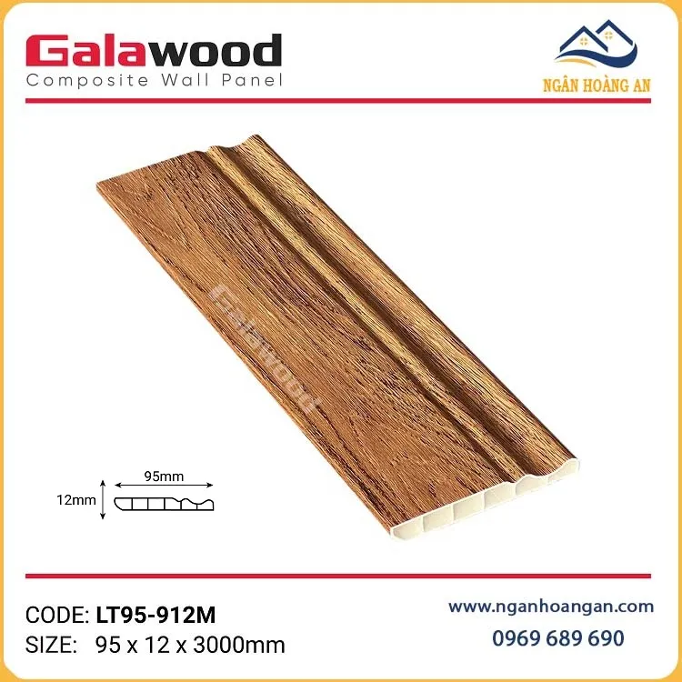 Phào Chỉ Len Chân Tường Galawood Giả Gỗ LT95-912M