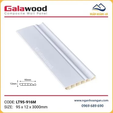 Phào Chỉ Len Chân Tường Galawood LT95-916M Màu Trắng Trơn