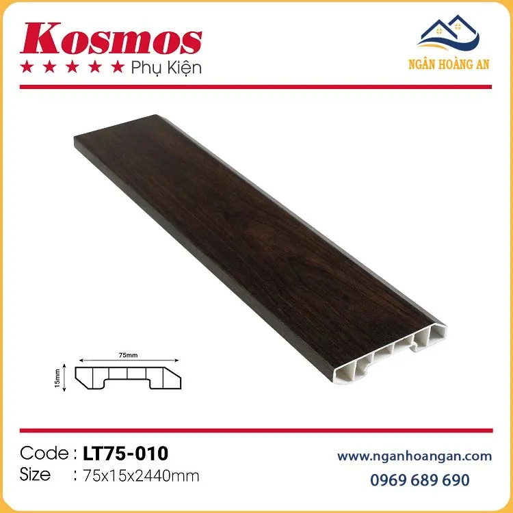 Phào Chỉ Len Chân Tường Kosmos Giả Gỗ LT50x22-010