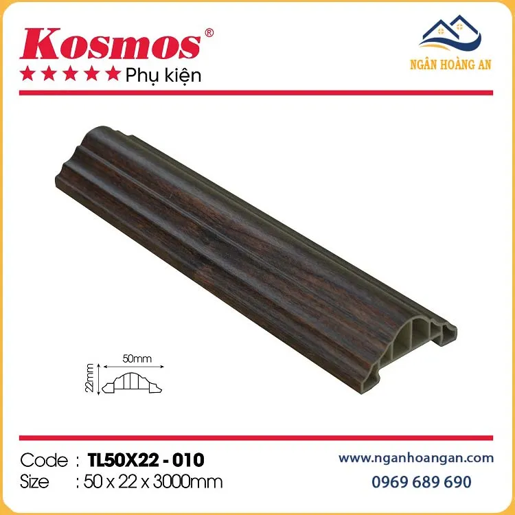 Phào Chỉ Lưng Tấm Trần Kosmos TL50x22-010 Giả Vân Gỗ