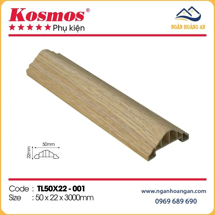 Phào Chỉ Lưng Tường Trần Kosmos TL50x22-001 Giả Vân Gỗ Phào Chỉ Lưng Tường Trần Kosmos TL50x22-001 Giả Vân Gỗ