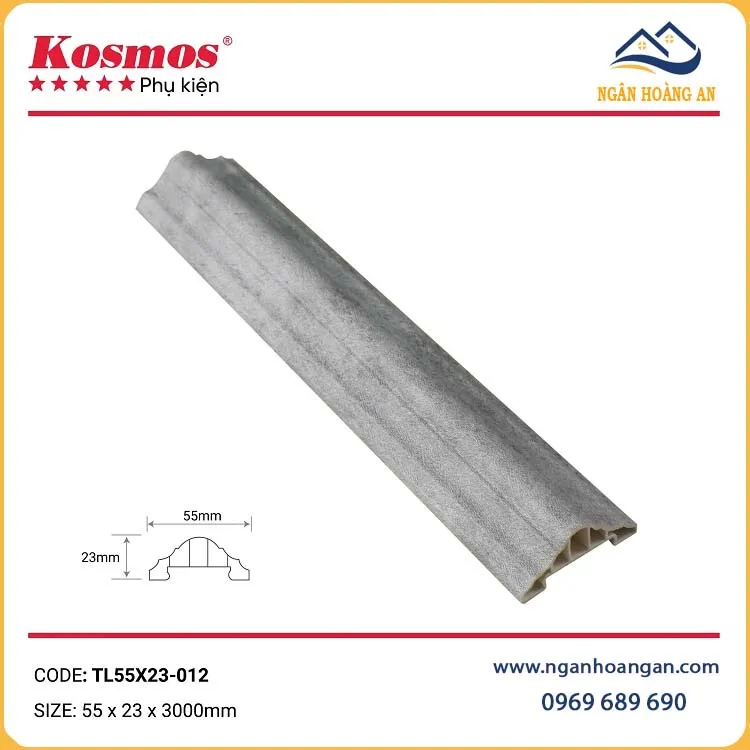 Phào Chỉ Lưng Tường Trần Kosmos TL55x23-012 Giả Bê Tông