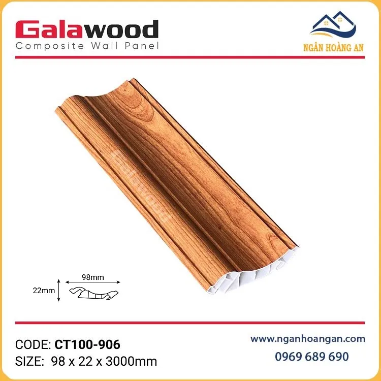Phào Cổ Trần Nhựa Giả Gỗ Galawood CT100-906