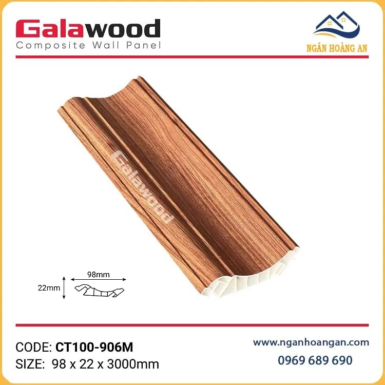 Phào Cổ Trần Nhựa Giả Gỗ Galawood CT100-906M Phào Cổ Trần Nhựa Giả Gỗ Galawood CT100-906M
