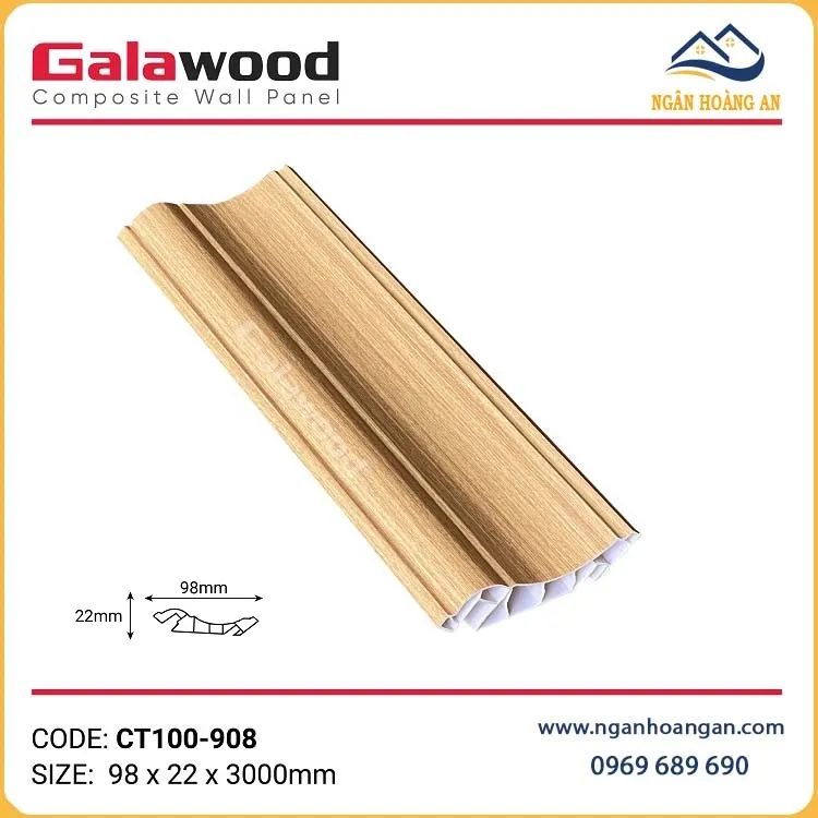 Phào Cổ Trần Nhựa Giả Gỗ Galawood CT100-908