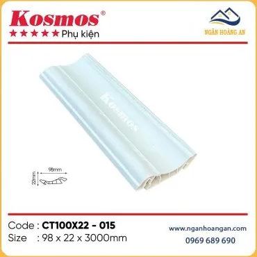 Phào Cổ Trần Nhựa Màu Trắng Trơn Kosmos CT100x22-015