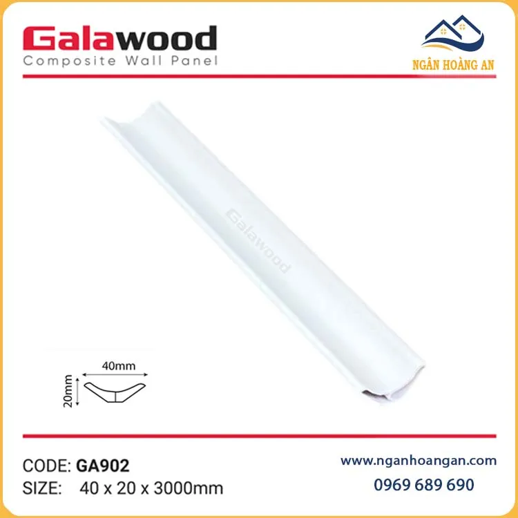 Phào Góc Âm Galawood GA902 Màu Trắng Trơn