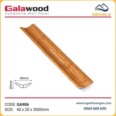 Phào Góc Âm Galawood GA906 Nhựa Giả Gỗ