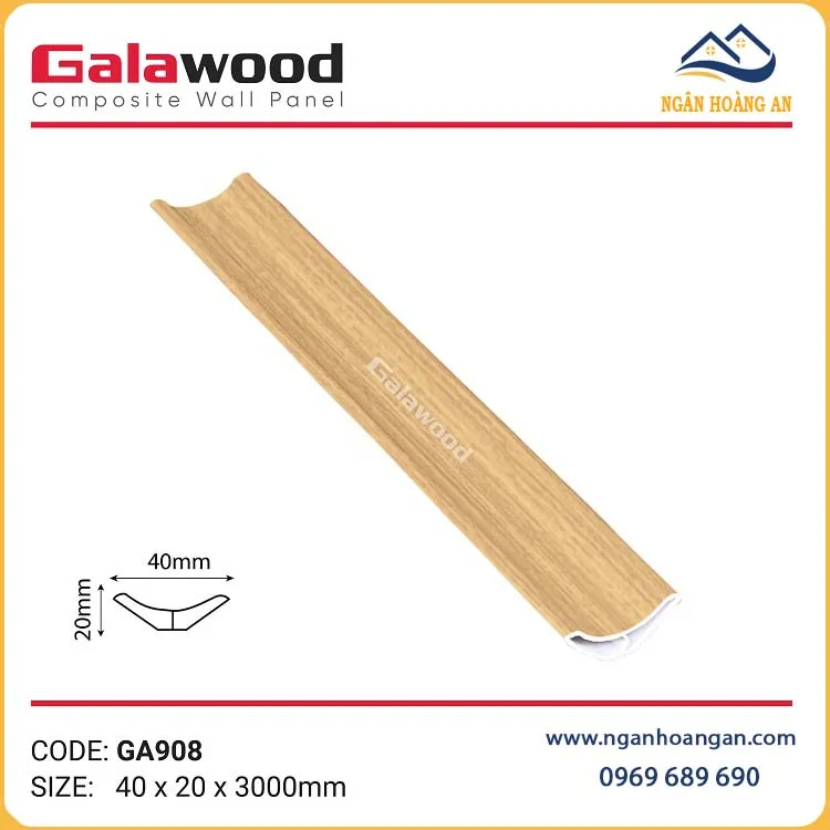 Phào Góc Âm Galawood GA908 Nhựa Giả Gỗ Phào Góc Âm Galawood GA908 Nhựa Giả Gỗ