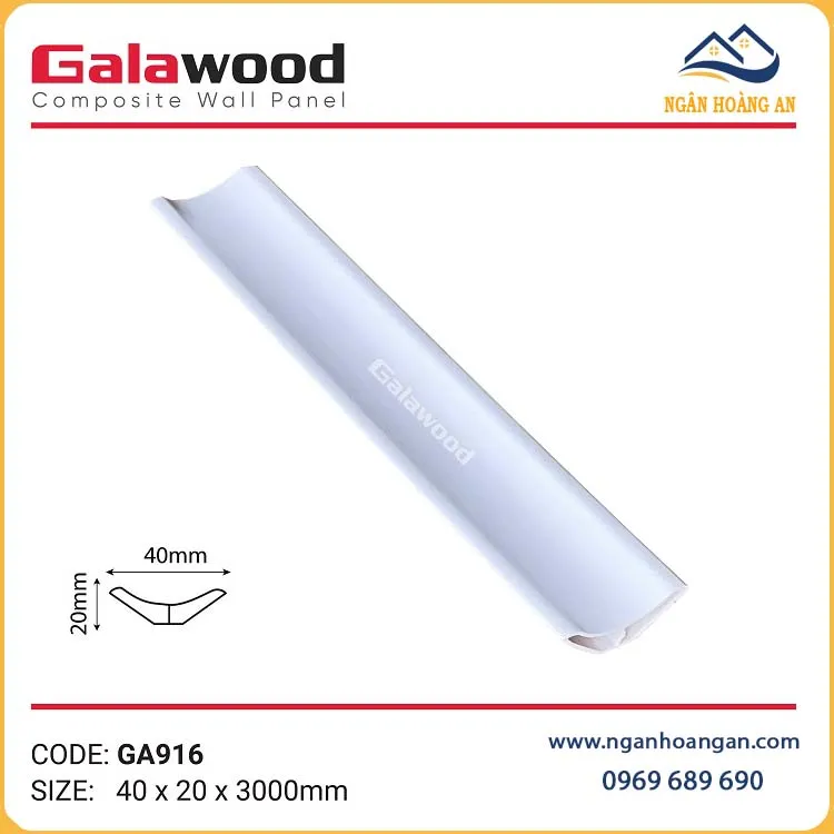 Phào Góc Âm Galawood GA916 Màu Trắng Trơn