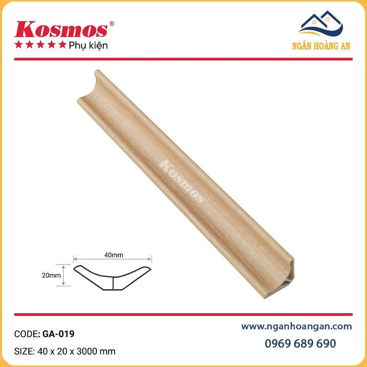 Phào Góc Âm Giả Vân Gỗ Kosmos GA-019