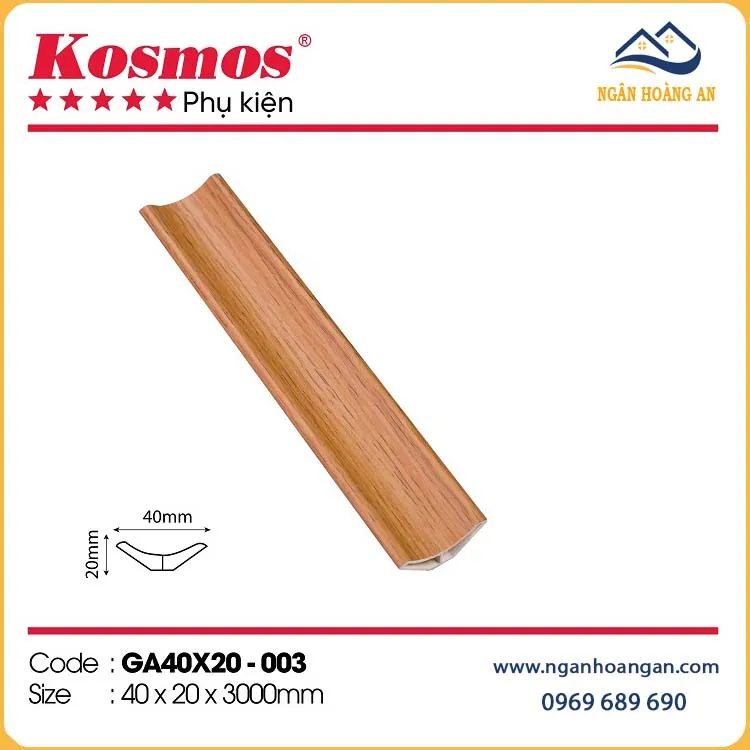 Phào Góc Âm Giả Vân Gỗ Kosmos GA40X20-003 Phào Góc Âm Giả Vân Gỗ Kosmos GA40X20-003