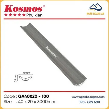 Phào Góc Âm Kosmos GA40X20-100 Giả Gỗ Màu Xám