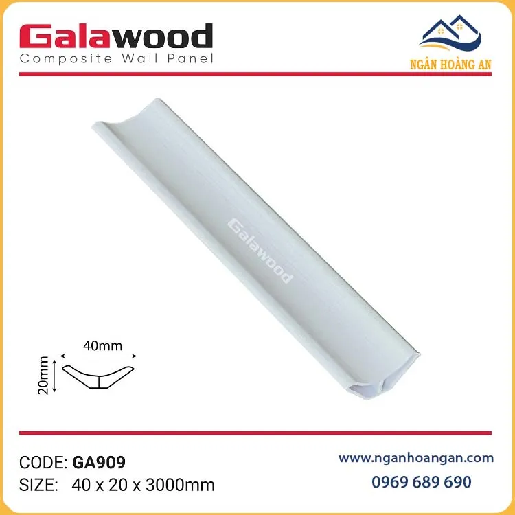 Phào Góc Âm Màu Trắng Vân Vải Galawood GA909 Phào Góc Âm Màu Trắng Vân Vải Galawood GA909