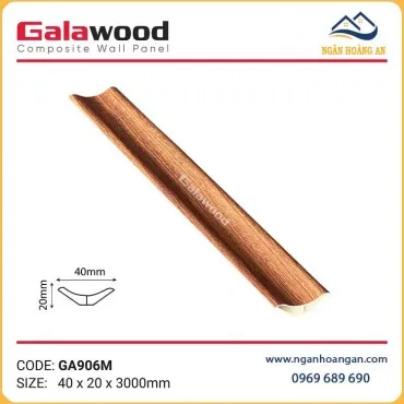 Phào Góc Âm Nhựa Giả Gỗ Galawood GA906M