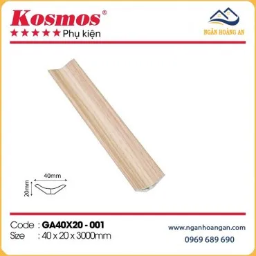 Phào Góc Âm Nhựa Giả Gỗ Kosmos GA40X20-001
