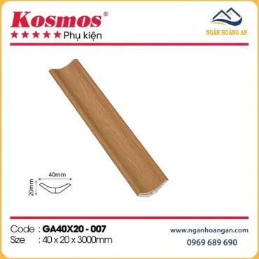 Phào Góc Âm Nhựa Giả Gỗ Kosmos GA40X20-007
