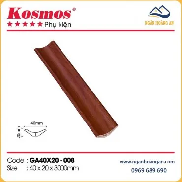 Phào Góc Âm Nhựa Giả Gỗ Kosmos GA40X20-008
