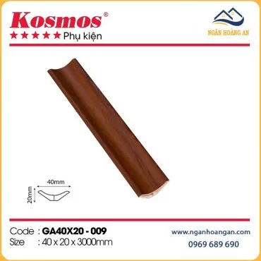 Phào Góc Âm Nhựa Giả Gỗ Kosmos GA40X20-009