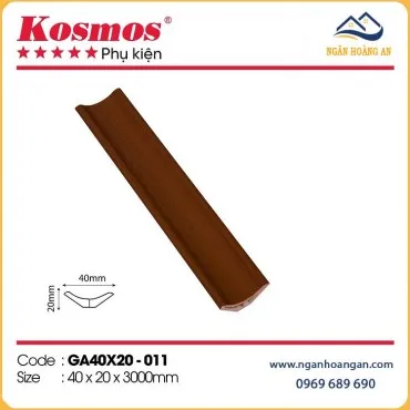 Phào Góc Âm Nhựa Giả Gỗ Kosmos GA40X20-011