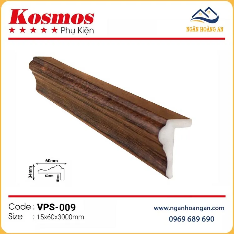 Phào Kết Thúc Trang Trí Kosmos VPS-009 Giả Gỗ Phào Kết Thúc Trang Trí Kosmos VPS-009 Giả Gỗ