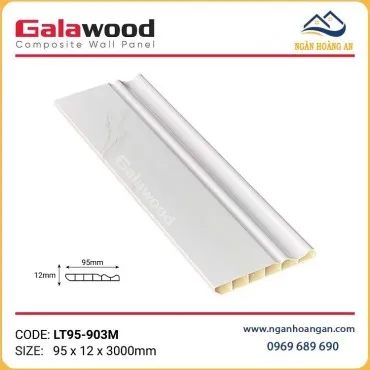 Phào Chỉ Len Chân Tường Galawood LT95-903M Trắng Vân Đá