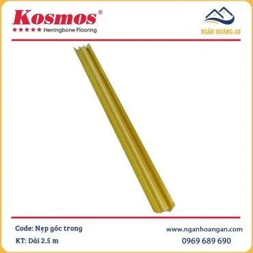 Phụ Kiện Nẹp Nhôm Góc Trong Nối Tấm PVC Giả Đá Màu Vàng