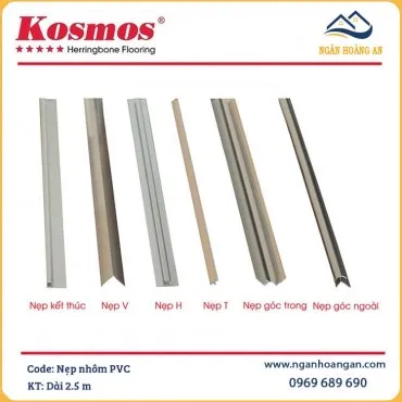 Phụ Kiện Nẹp Nhôm Trang Trí Ốp Tấm PVC Giả Đá Màu Bạc