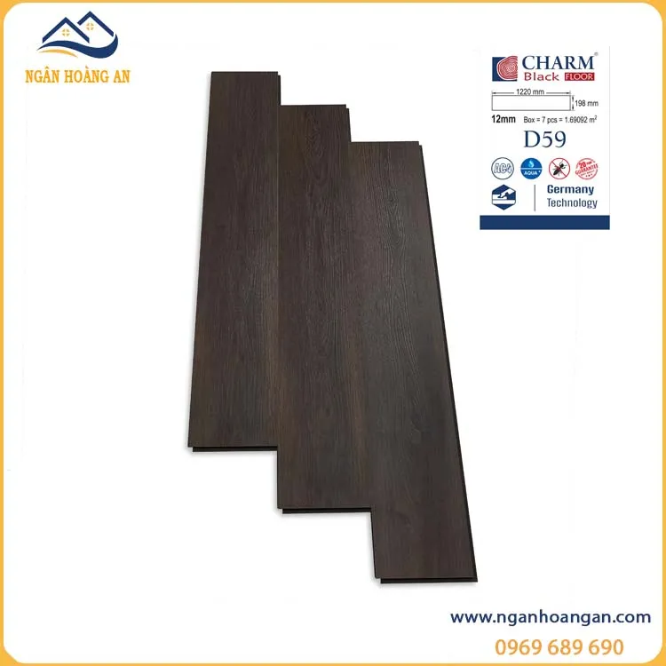 Sàn Gỗ Công Nghiệp Charmwood D59 Dày 12mm 