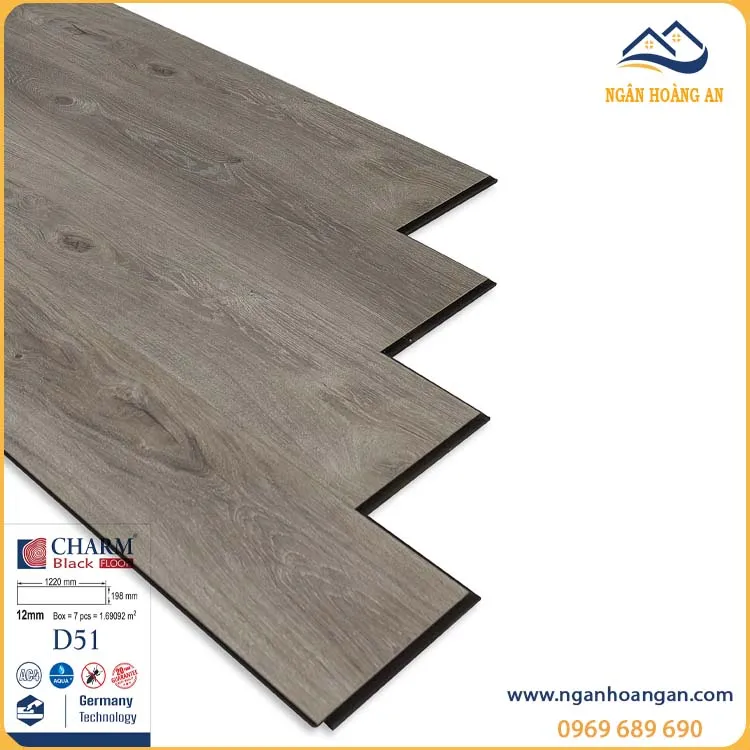 Sàn Gỗ Charmwood Việt Nam D51 Dày 12mm