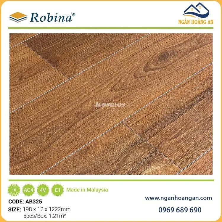 Sàn Gỗ Công Nghiệp 12mm Robina AB325