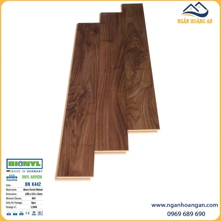 Sàn Gỗ Công Nghiệp Binyl Đức BN K442 Dày 12mm
