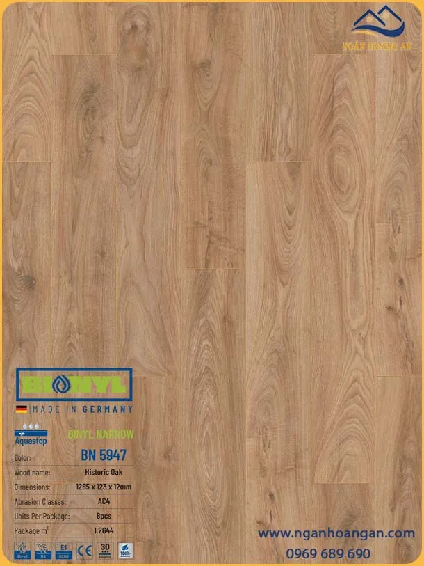 Sàn Gỗ Công Nghiệp Binyl Đức BN5947 Dày 12mm Sàn Gỗ Công Nghiệp Binyl Đức BN5947 Dày 12mm